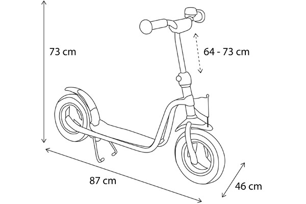 Formaat van de Puky basic kinderstep.