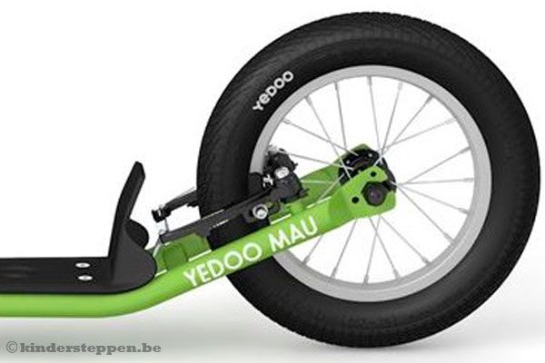 Met 12 inch luchtbanden.