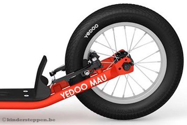 Met 12 inch luchtbanden.